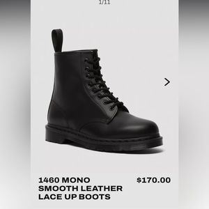 brand new the original doc martens all black boots leather never worn shoes